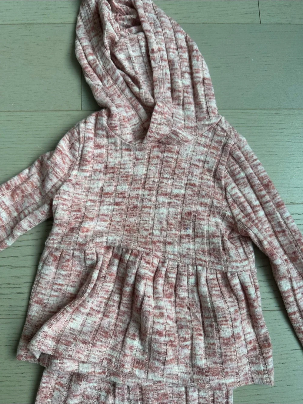 Old Navy Pink Hooded Peplum Pajama Set